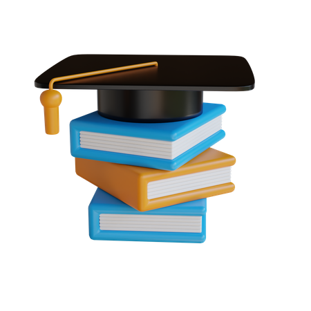 Graduation Books 3D Icon