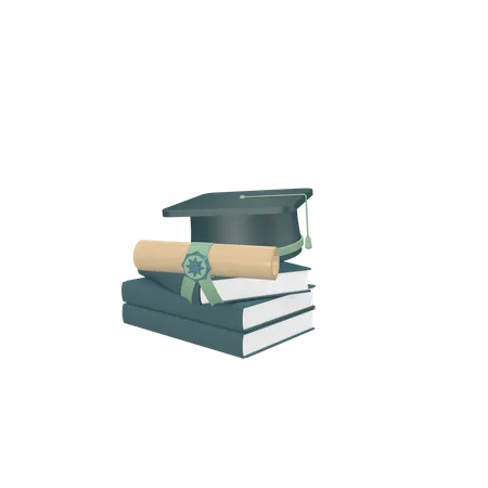 Graduation Books  3D Icon