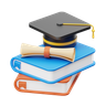 graduation books 3d logo