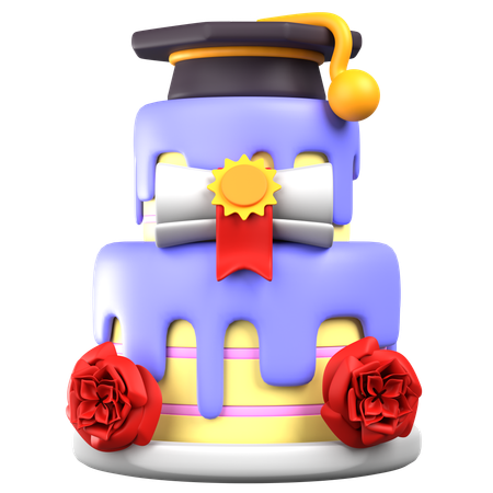 Graduation Cake  3D Icon