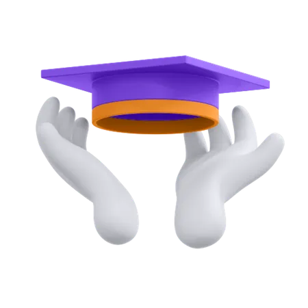 An Icon Of Graduation Cap 3D Icon
