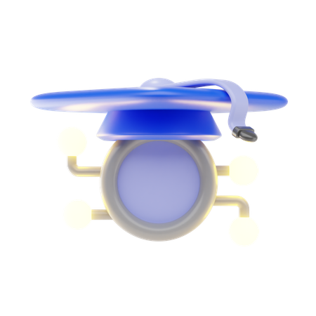 졸업 모자  3D Icon