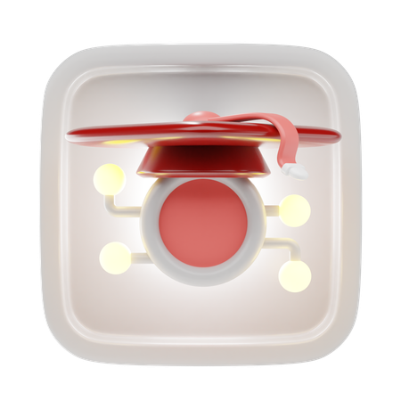 졸업 모자  3D Icon