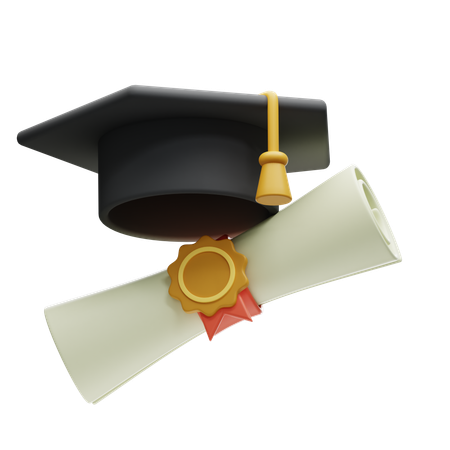 졸업 모자  3D Icon