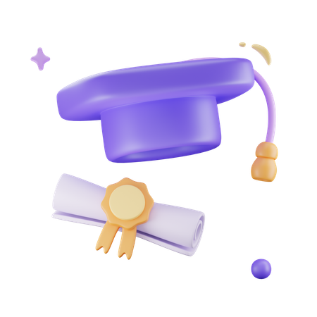 Graduation Cap  3D Icon