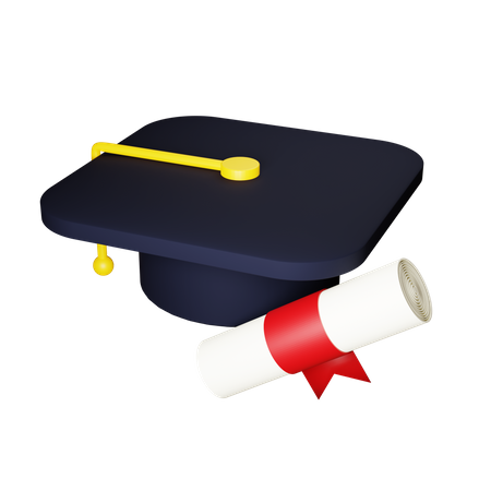 Graduation cap  3D Illustration