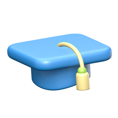 Graduation cap 3D Illustration