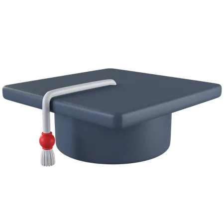 Graduation Cap 3 D Icon Editable Color 3D Illustration