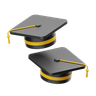 graduation-cap 3d logos