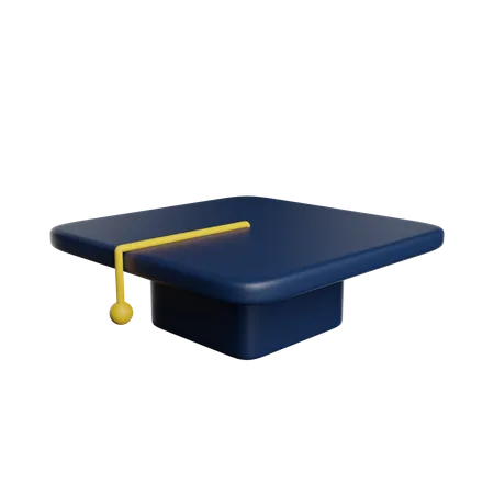 Graduation Cap Hat 3D Icon