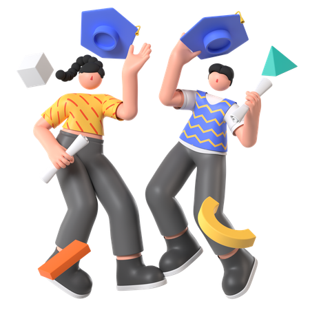 Graduation Celebration  3D Icon
