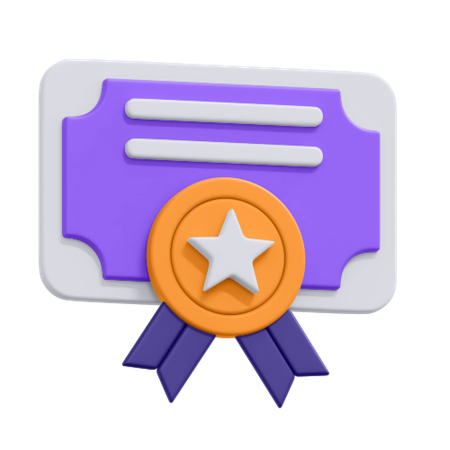 Graduation Certificate  3D Icon