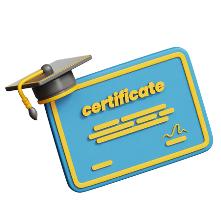 Graduation Certificate  3D Icon