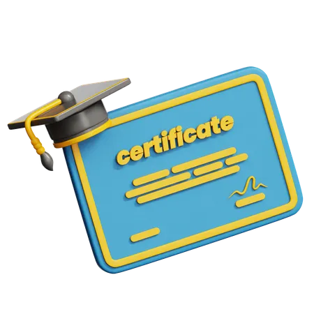 Graduation Certificate  3D Icon