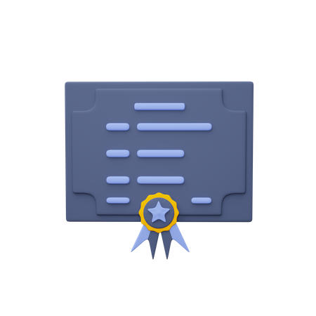 Graduation certificate  3D Icon