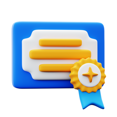 Graduation Certificate  3D Icon