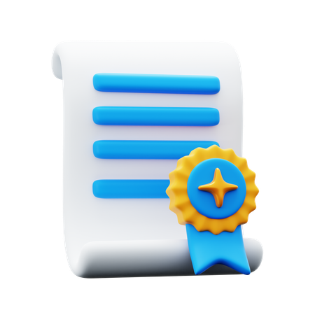 Graduation Certificate  3D Icon