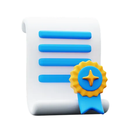 Graduation Certificate  3D Icon