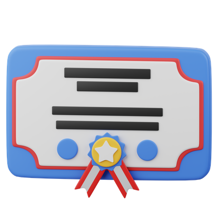 Graduation Certificate  3D Icon