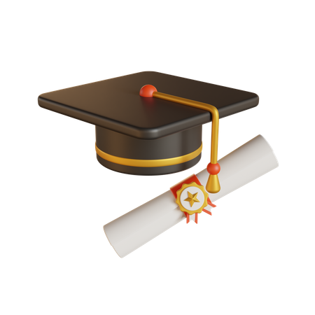 Graduation Certificate  3D Icon