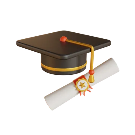 Graduation Certificate  3D Icon