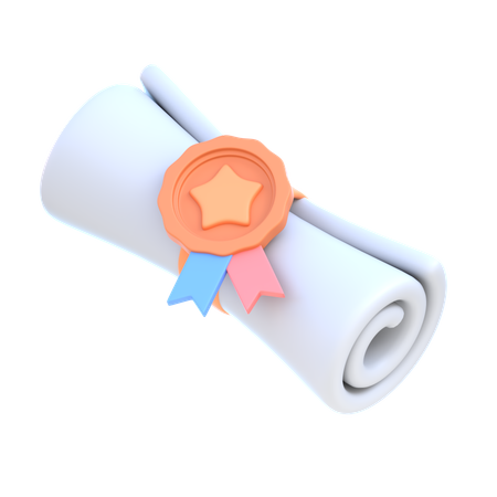 Graduation Certificate  3D Icon