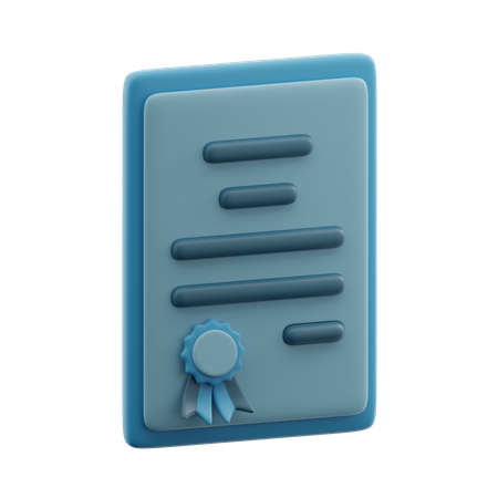 Graduation Certificate  3D Icon