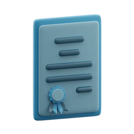 Graduation Certificate  3D Icon