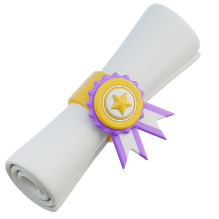 Graduation Certificate  3D Icon