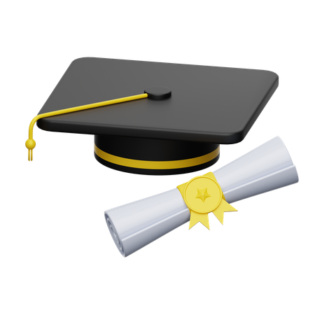 Graduation Certificate  3D Icon