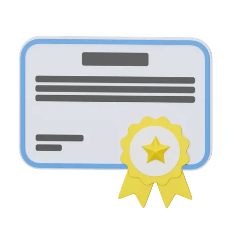 Graduation Certificate  3D Icon