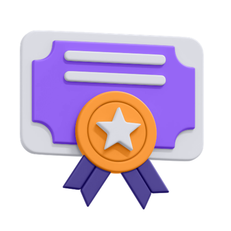 Graduation Certificate  3D Icon