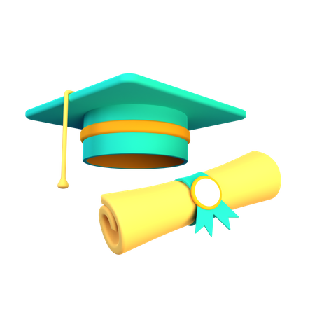 Graduation Certificate  3D Icon