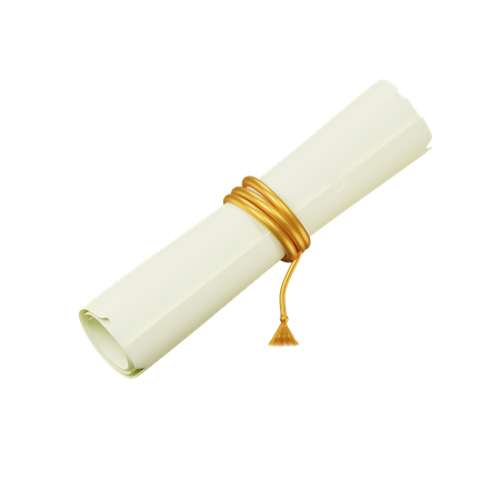 Graduation Certificate  3D Icon