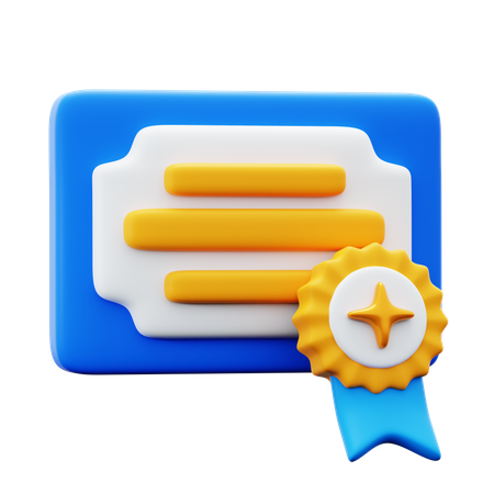 Graduation Certificate  3D Icon