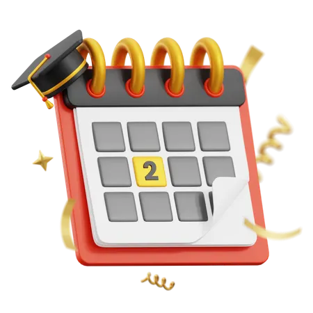 Graduation Date  3D Icon