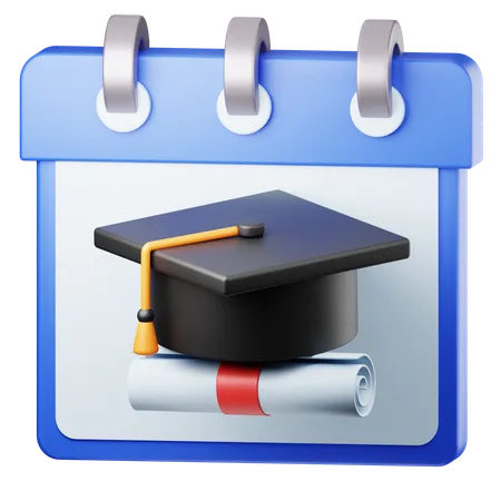 Graduation Date  3D Icon