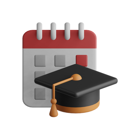 Graduation Date  3D Icon