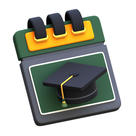 Graduation Date  3D Icon