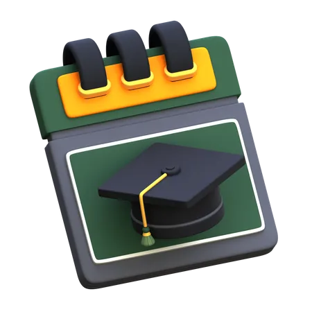 Graduation Date  3D Icon