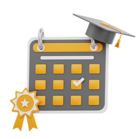 Graduation Date  3D Icon