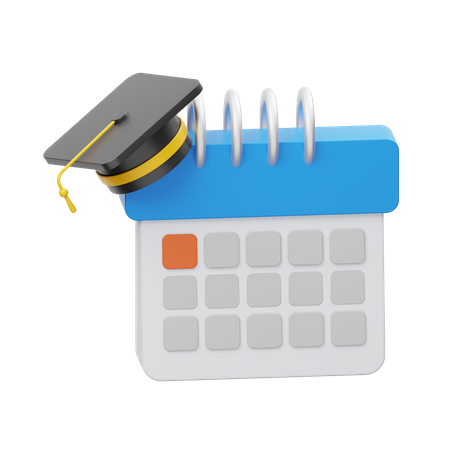 Graduation Date  3D Icon