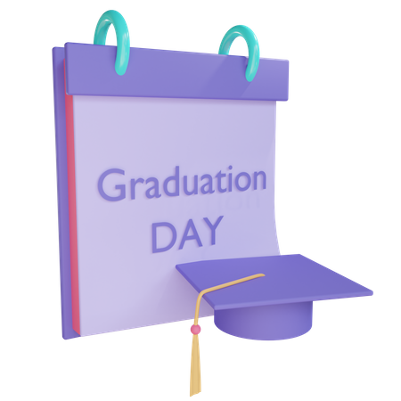 Graduation Date  3D Illustration