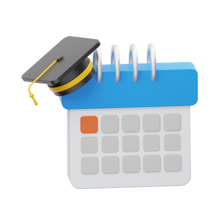 Graduation Date  3D Illustration