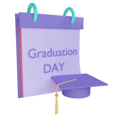 Graduation Date  3D Illustration