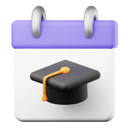 Graduation Date  3D Icon