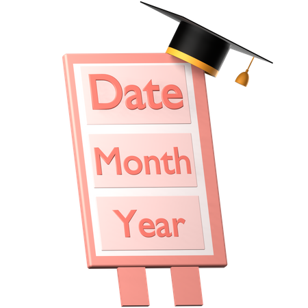 Graduation Date  3D Icon