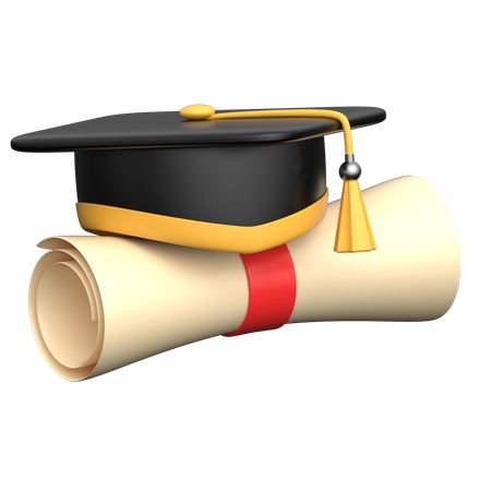 Graduation Degree  3D Icon