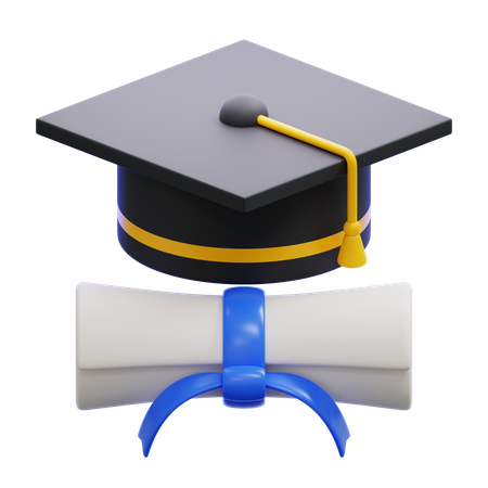 Graduation Degree  3D Icon