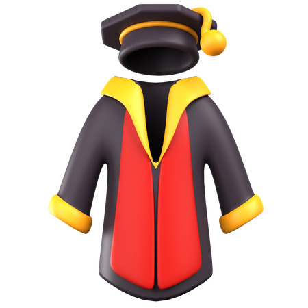 Graduation Gown  3D Icon